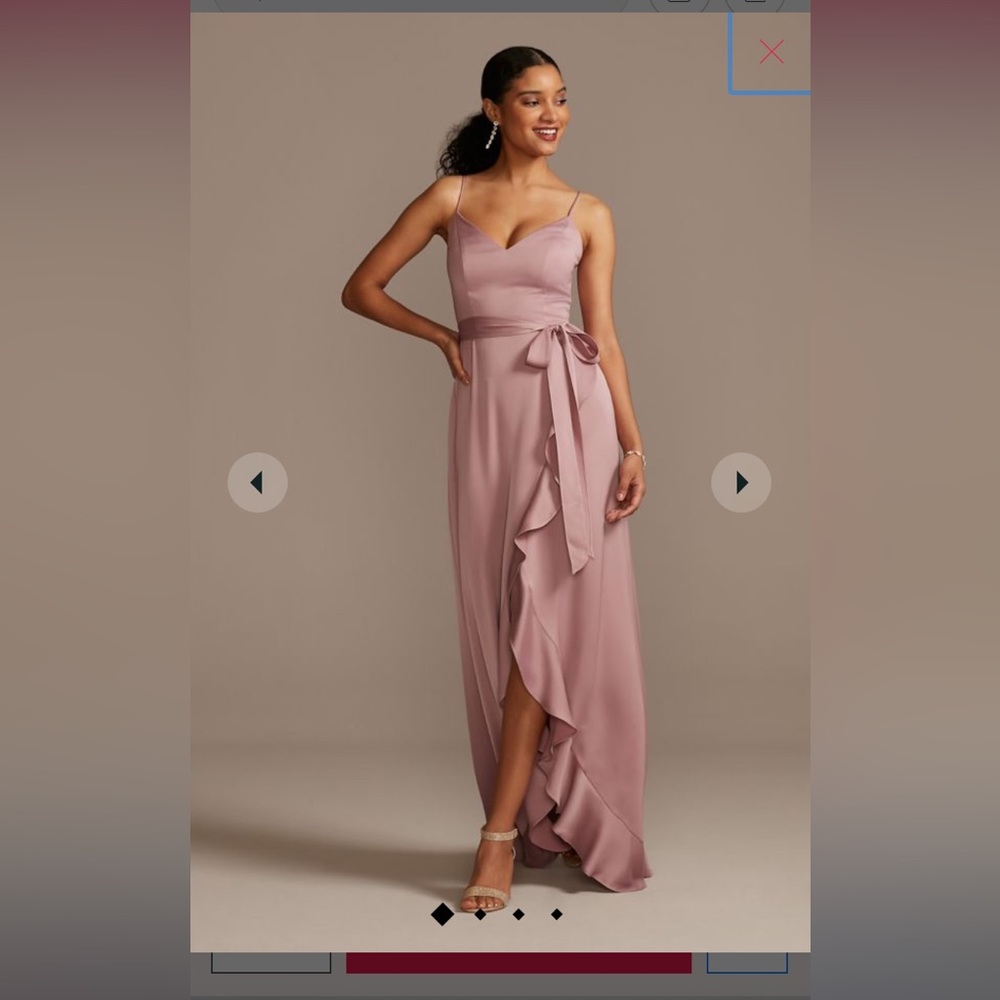 David’s Bridal Bridesmaid Dress. Size 2. Ballet Pink. Never worn.
